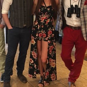 Band of Gypsies, XS, floral romper w/skirt overlay